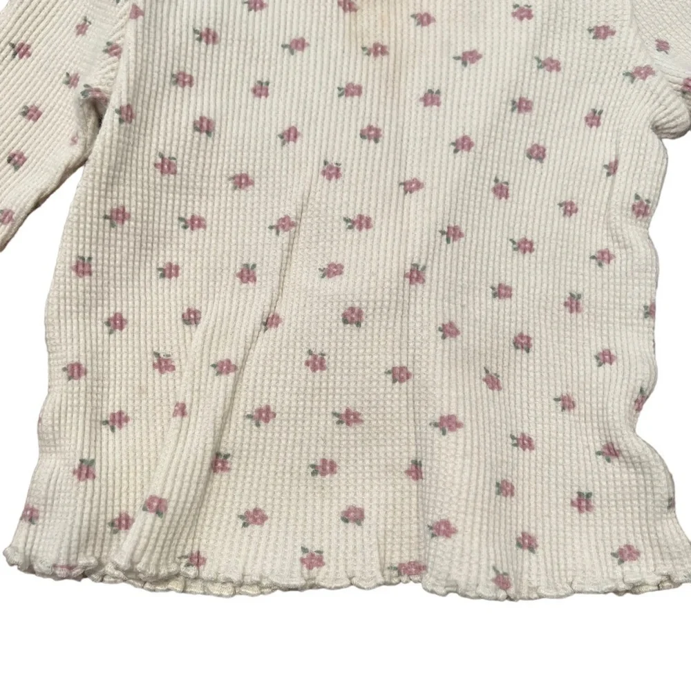 Baby Gap Thermal Top Cream Pink Floral
